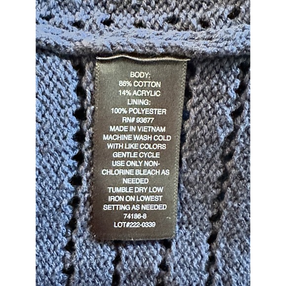 Worthington Women's Sleeveless Midi Sweater Dress Size XS Navy Blue NWT‎ - Picture 12 of 16